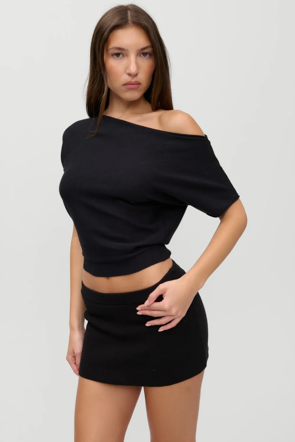 Montecito Boat Neck Knit Shirt - Black