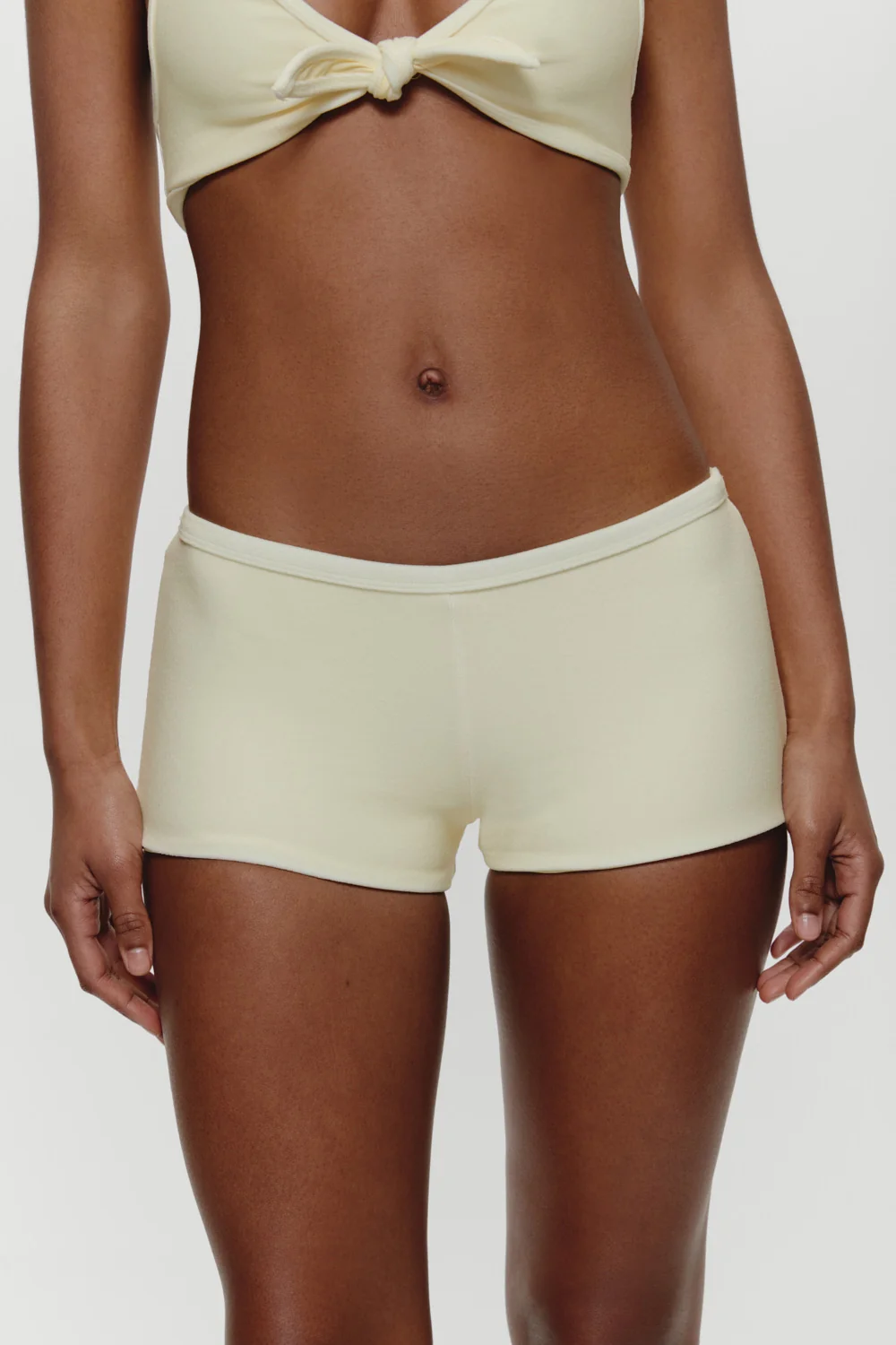 Caster Terry Cheeky Boy Shorts - Lemon