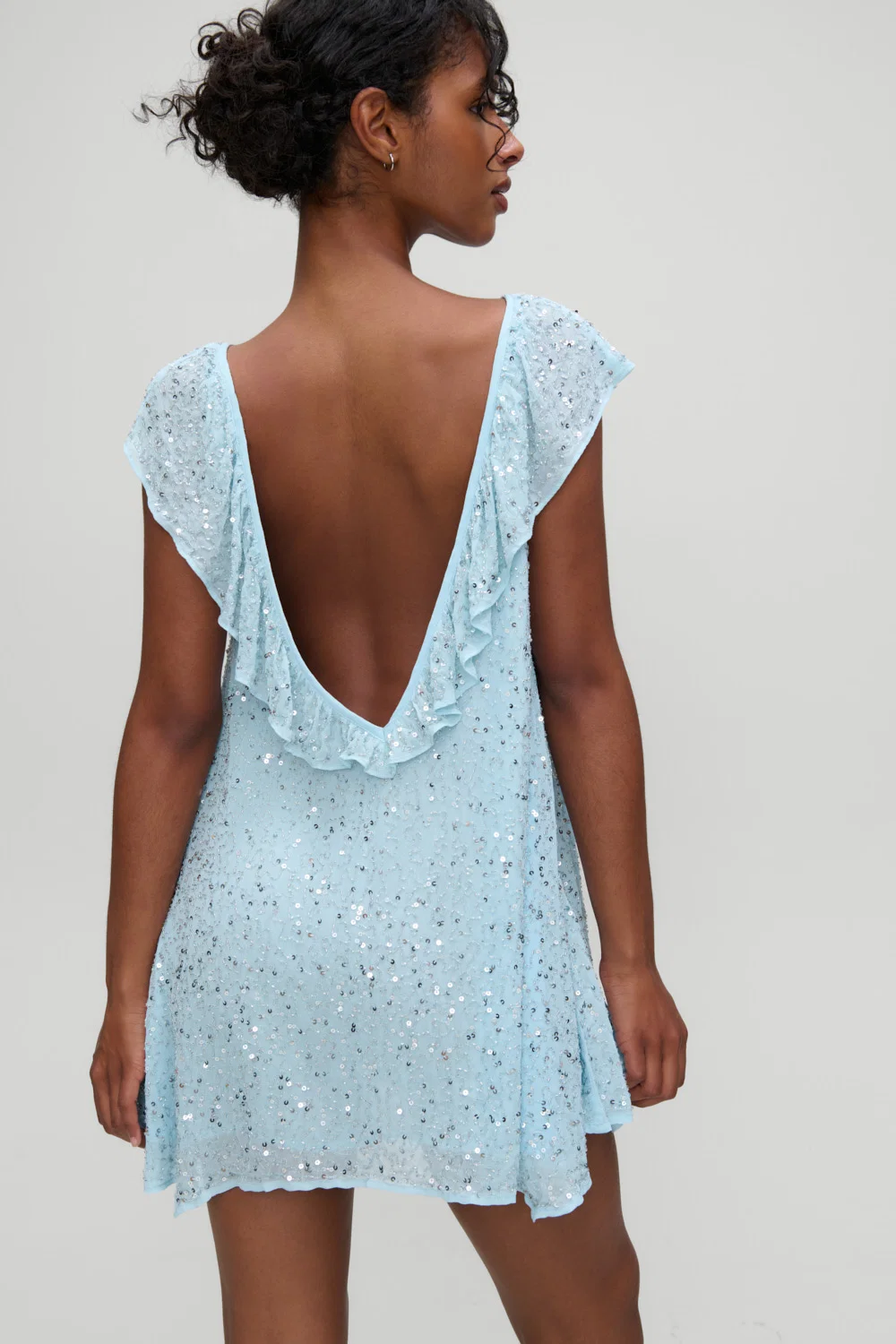 x Devon Lee Carlson Daydream Sequin Mini Dress - Blue Bloom