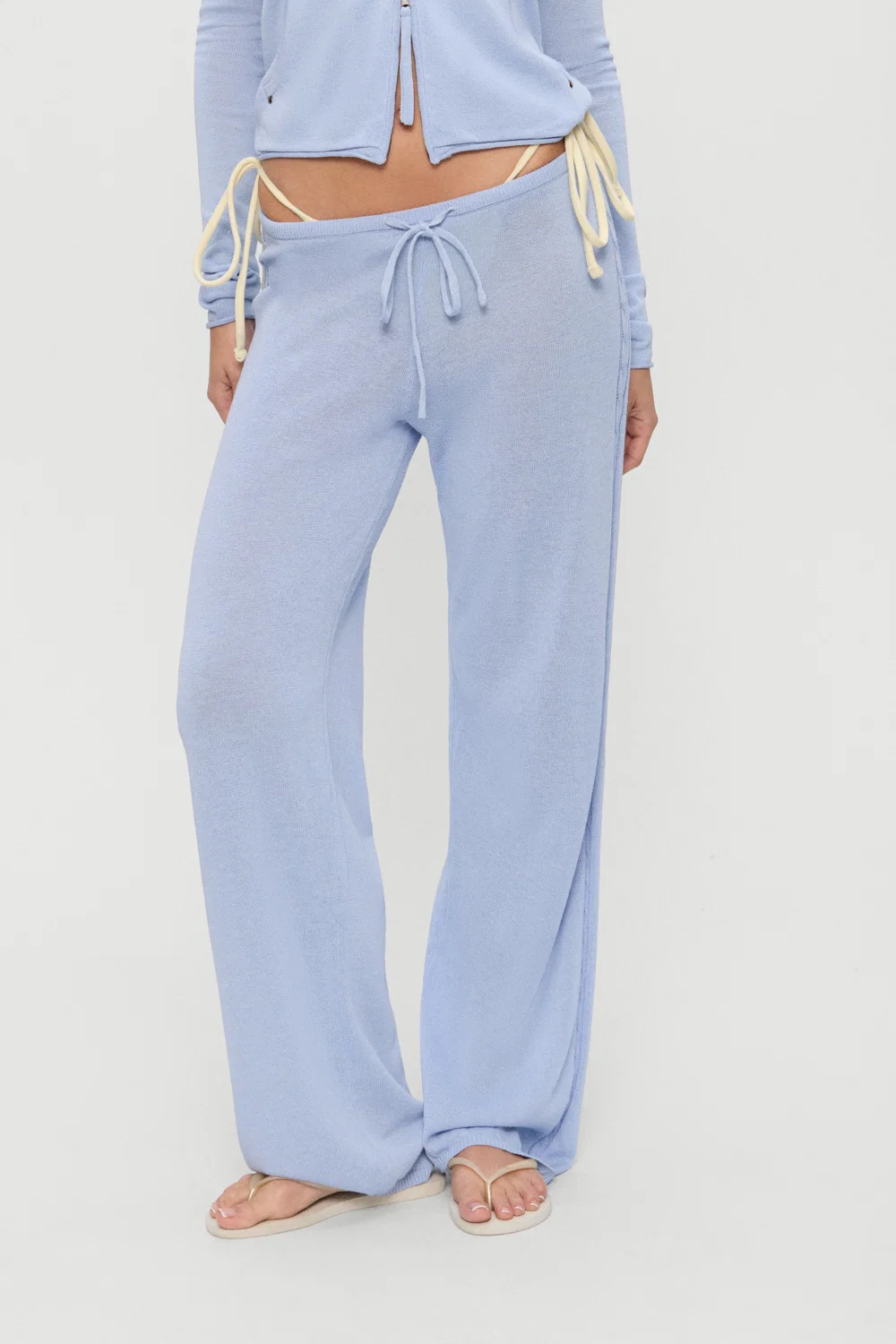 Ela Low Rise Knit Pants - Sleepy Spring