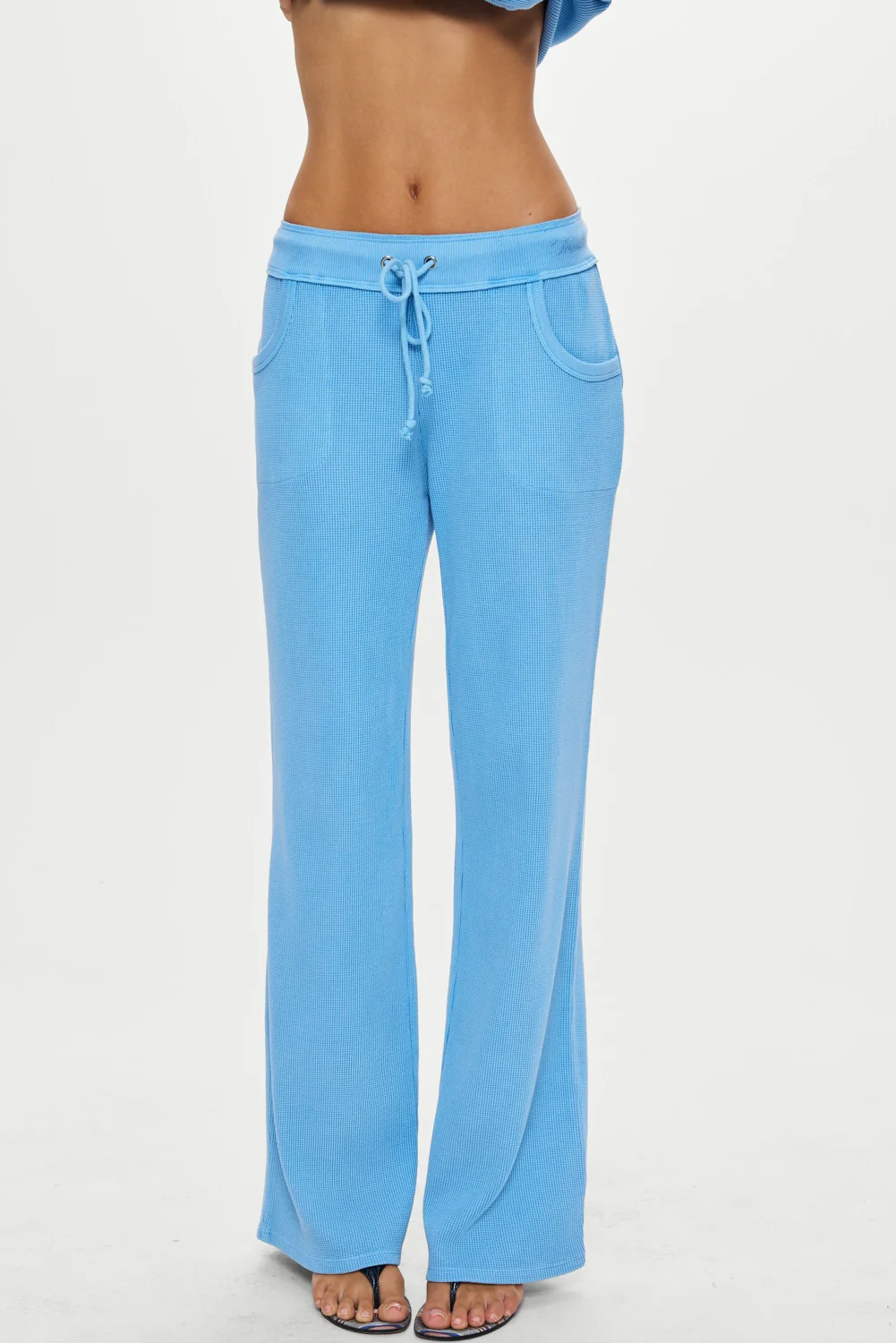 Emma Thermal Low Rise Pants - Lullaby Sky