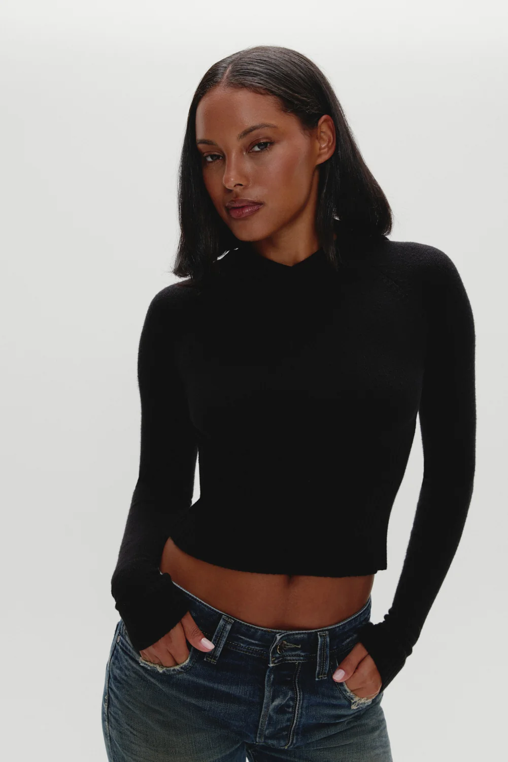 Hazel Knit Hoodie - Black