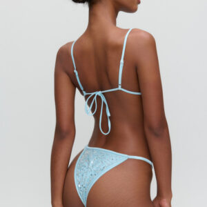 x Devon Lee Carlson Luna Sequin Bikini Bottom - Blue Bloom