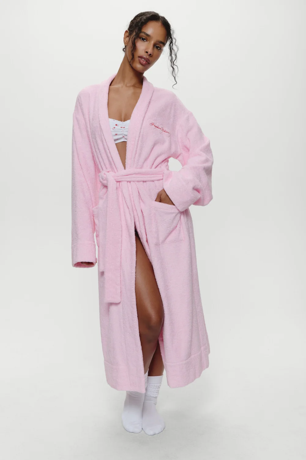 Valentine Terry Robe - Bouquet Pink