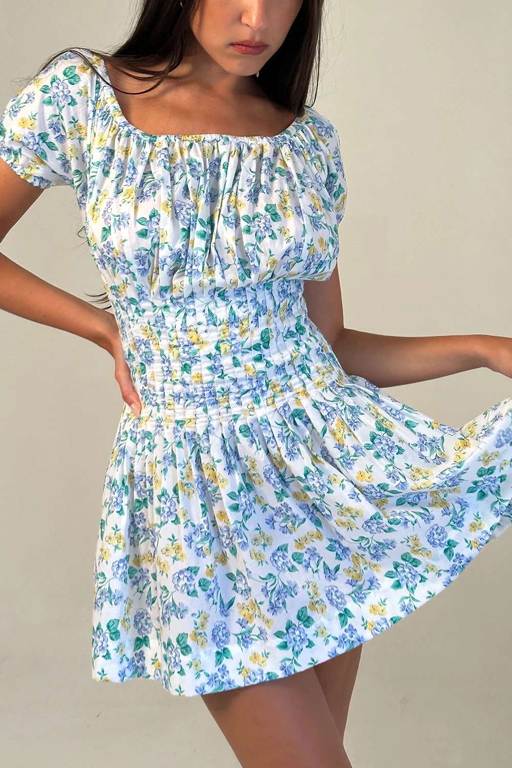 Sadie Mini Dress - Coastal Floral